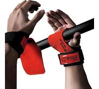 TAVIEW Ganci da polso per sollevamento pesi di alta qualità per il massimo supporto - Guanti da sollevamento e cuscinetti antiscivolo alternativa per allenamento di potenza in palestra come pull up e