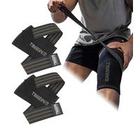 TAVIEW Ginocchiere con bretelle regolabili per sollevamento pesi, squat e fitness | 2 in 1 ginocchiere e fasce per ginocchia per pressione regolabile, massimo supporto e stabilità