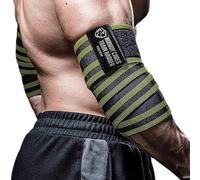 TAVIEW Gomitiere elastiche per sollevamento pesi (1 coppia), gomito elastico da 119,4 cm e compressione per sollevamento pesi, fitness, allenamento e ginnastica