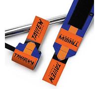 TAVIEW Polsiere per sollevamento pesi con passante per pollice resistente, powerlifting, cross training, bodybuilding, 53,3 cm, grado professionale per allenamento in palestra, sollevamento pesi e