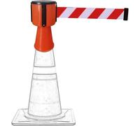 Tavkomco Nastro barriera a Cono, barriera a Nastro Retrattile di Dimensioni 2/3/5 m, Biella Cono Stradale per Veicoli per Cono Stradale, necessita di unità Multiple ad Incastro(A,5M(16.4FT))