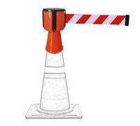 Tavkomco Nastro barriera a Cono, barriera a Nastro Retrattile di Dimensioni 2/3/5 m, Biella Cono Stradale per Veicoli per Cono Stradale, necessita di unità Multiple ad Incastro(A,3M(9.8FT))