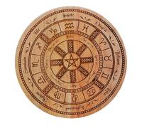 Tavola a pendolo a stella, per streghe, con fasi lunari, accessorio per altare, per canne da desiderio intagliato, decorazione per la divinazione, decorazione da altare