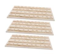 Tavola Braille in Legno 3 Pezzi, Lettere e Numeri per Apprendere | Strumento Didattico per Non Vedenti, Design Leggero e Portatile, Adatto a Bambini Colore Casuale