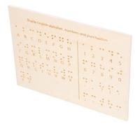 Tavola Braille per Lettura e Apprendimento in Legno Numeri | Colore Beige, Supporto Didattico per Persone Cieche, Uso in Lettura Braille e Formazione