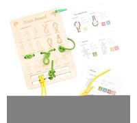 Tavola da addestramento a nodi - Gioco educativo in legno, 12 x 12 pollici | Attività pratica per lo sviluppo delle abilità, tavola da gioco cognitiva per bambini, asilo