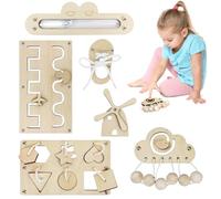 Tavola da attività in legno, 6 pezzi, per bambini, per bambini da 1 a 6 anni