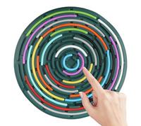 Tavola da attività sensoriale,Scheda di attività sensoriale,Doppio giocattolo sensoriale,Giocattolo sensoriale per autismo e ADHD,Silicone Fidget Toy,stress,ansia (Rotondo)