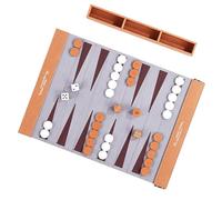 Tavola da Backgammon arrotolabile Tappetino da gioco Backgammon in pelle PU Set degli scacchi con regole semplici Perfetto per adulti e bambini Tavola pieghevole con guida alle regole