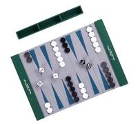 Tavola da Backgammon arrotolabile Tappetino da gioco Backgammon in pelle PU Set degli scacchi con regole semplici Perfetto per adulti e bambini Tavola pieghevole con guida alle regole