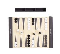 Tavola da backgammon pieghevole e arrotolabile in pelle, Grey