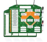 Tavola da baseball portatile 32,6 x 27,9 cm, double-face, con 30 strisce magnetiche per nome e 2 pennarelli, strumento strategico per coaching softball