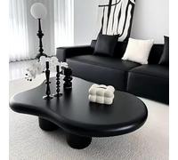 Tavola da caffè moderna della metà del secolo, esposizione minimalista: facile assemblaggio, forte supporto per il soggiorno, camera da letto(Black,100 * 69 * 30cm)