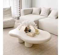 Tavola da caffè moderna della metà del secolo, esposizione minimalista: facile assemblaggio, forte supporto per il soggiorno, camera da letto(White,100 * 69 * 40cm)