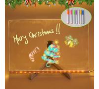 Tavola da disegno a LED, 15/20/30 cm, luminosa a LED, per bambini, con colori, con matita colorata, alimentazione USB, regalo per bambini, ragazze, adolescenti (30 x 20 cm)