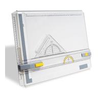 Tavola da disegno con righello scorrevole e set quadrato, 50,5 x 36,8 cm, per disegno, arte, architettura e ingegneria