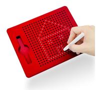 Tavola da Disegno Magnetico, Lavagna Magica Bambini, Tablet Magnetico Bambino, Magico Gioco Magnetico, Magnetic Game con Penna Magnetica, Giocattolo Educativo per dai 3 Anni in Su, Rosso
