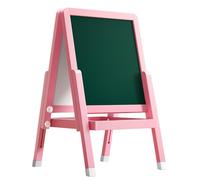 Tavola da disegno per bambini, lavagna magnetica multifunzione su due lati, regolabile in altezza, in legno, per ragazzi e ragazze