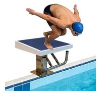 Tavola da immersione per piscina con base in acciaio inossidabile, design resistente e strisce antiscivolo per uso domestico e in competizione, piattaforma per immersioni durevole e sicura