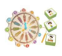 Tavola da labirinto magnetica - Puzzle magnetico a forma di orologio in legno, giocattolo in legno, per 3 anni e più - apprendimento prescolare per ragazzi e ragazze