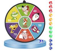 Tavola da Lancio Portatile di precisione, Set Bersaglio con 12 Palline adesive, Giochi Sportivi per Feste al Chiuso e all'aperto per Bambini da 3 Anni, Maschi e Femmine Animal Recognition