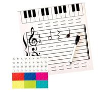 Tavola da lettura musicale, magnetica con leone secco, pratica per pianoforte magnetica a due lati, cancellazione a secco, scheda bianca | L'assistente di insegnamento include il pennarello per