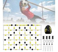 Tavola da rimbalzo per calcio, strumento di allenamento per portieri, 2 x 1,6 m, deflettore 2 x 2,8 m, con borsa per il trasporto e pioli a U, perfetta per esercitazioni da portiere professionisti e