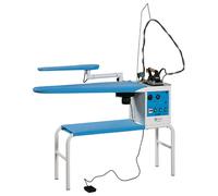 Tavola da Stiro con caldaia Vulcano aspirante e riscaldato con ferro da stiro. caldaia inox aisi 304 da 3.8 lt