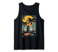 Tavola da Surf Beach Palm Trees Hawaiian-Theme Cool Graphic Canotta