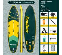 Tavola da Surf FunWater SUP Board Tavola da Paddle Antiscivolo Gonfiabile 320cm