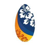 Tavola da surf in legno con fiori, 94 cm