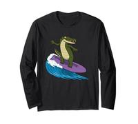 Tavola da surf Ironic Crocodile Surfer Holiday Maglia a Manica