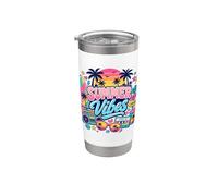 Tavola da surf retrò anni '80 e '90 nostalgia Summer Beach Vibes Boombox Bicchiere termico in acciaio inox doppia parete