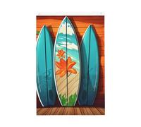 Tavola da surf su bandiera da giardino di benvenuto in legno, 0,6 x 0,9 m, non sbiadisce, doppia faccia, bandierine per esterni, decorazione per cortile, portico, prato