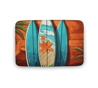 Tavola da surf su tappeto in legno, grandi tappeti da camera in velluto corallo, con retro in gomma, antiscivolo, per vasca da bagno, bagno, elegante, lavabile, per sala giochi, 39,9 x 59,9