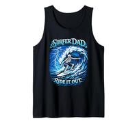 Tavola da Surf Surfer Dad Skeleton Riding Wave Ocean Canotta