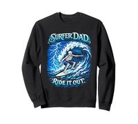 Tavola da Surf Surfer Dad Skeleton Riding Wave Ocean Felpa