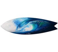 Tavola decorativa Surf Blue Harmony design R.Bertoche, tavola da surf decorativa, stampa in alluminio, decorazione da parete, decorazione da surf, 100 x 30 cm
