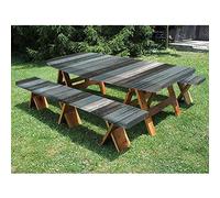 Tavola di legno da 182,9 cm in poliestere per tavolo da picnic e panchina, con stampa texture a assi di legno, per feste all'aperto, 71 x 183 cm