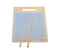Tavola di Miscelazione Lana in Legno con Supporto e Bastone | Lezioni di Fibre e Pratica Manuale a Casa, Superficie Liscia, 32,50x27,00x2,70cm