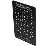 Tavola Didattica Braille Nera con Numeri e Punteggiatura | Pannello in Alluminio-plastica, Posizionamento Preciso dei Caratteri, per Scuole e Centri Comunitari