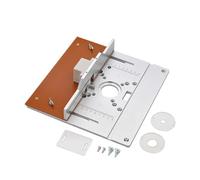 Tavola For Fresatura In Alluminio Piastra Di Inserimento Piastra Elettrica For Fresatura Del Legno Con Set Di Guide For Mitratrice Banco Da Lavoro For La Lavorazione Del Legno Preciso Facile(A set)