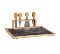 Tavola formaggi bambù e ardesia con 4 cuchi collezione KINVARA