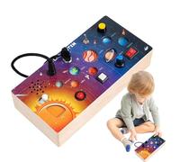 Tavola Gioco Solare - Tavola Solare in Legno - Gioco Educativo Portatile per Motricità Fine con Luci LED, Apprendimento Interattivo per Casa, Scuola e Viaggi