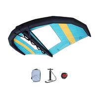 Tavola Hydrofoil Gonfiabile, Ala da Surf Portatile da 5㎡ con Zaino, Pompa, Cinturino da Polso, 2 Finestre, Wind Wingfoil e Tavola Hydrofoil, Vela da Windsurf per Sport Acquatici all'Aperto