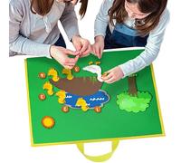 Tavola in feltro a doppia faccia - pieghevole per attività di apprendimento per bambini, set da gioco per raccontare storie in età prescolare con pezzi | Gioco creativo educativo per ragazze