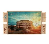 21650 table puzzle avec tiroirs 89 x 66 cm tapis de puzzle 1500 pièces max