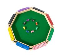 Tavola Lanciabile A Colori In Legno A 8 Lati E 16 Dadi Unici Impostati Per La Stimolazione E Divertimento Interattivo Del Gioco Chiudi La Scatola Dei Dadi