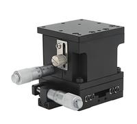 Tavola lineare manuale con assi XZ, tavolo scorrevole regolabile, piattaforma di rifinitura micrometrica ad alta precisione per strumenti ottici, lega di alluminio, superficie