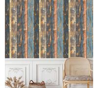 Tavola Listello Pellicola Adesiva per Mobili Carta da Parati Rimovibile Trama del legno Autoadesiva Opaco Ispessita Wallpaper Impermeabile Rullo Sticker per Muro Cucina Armadio Porta 0.52x10 m